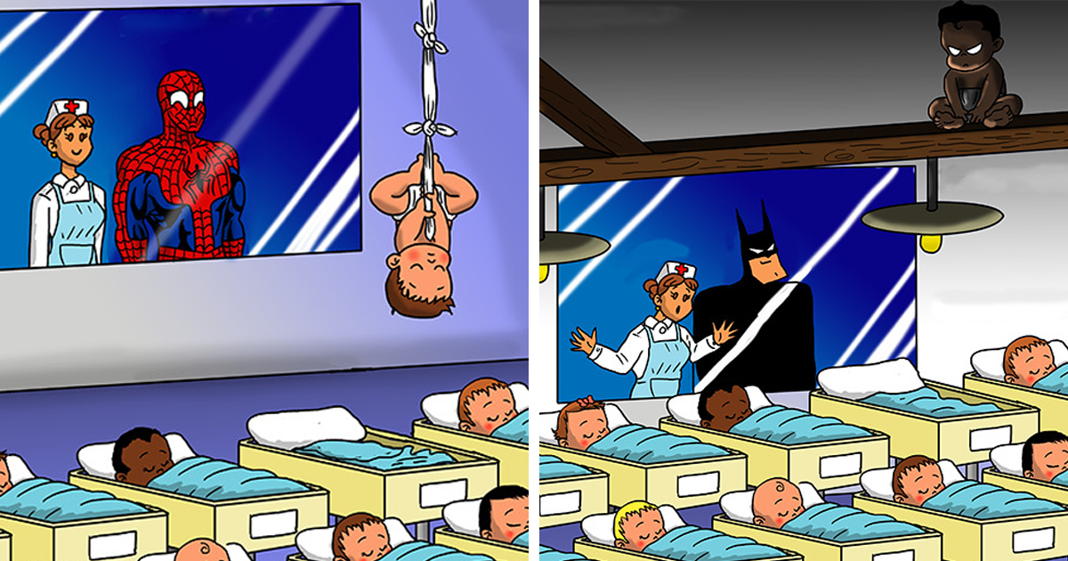 Here’s What Would Happen If Superheroes Had Babies (14 Illustrations)