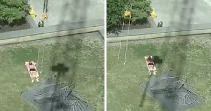 Crane Operator Annoys Sunbather By Casting A Shadow On Him