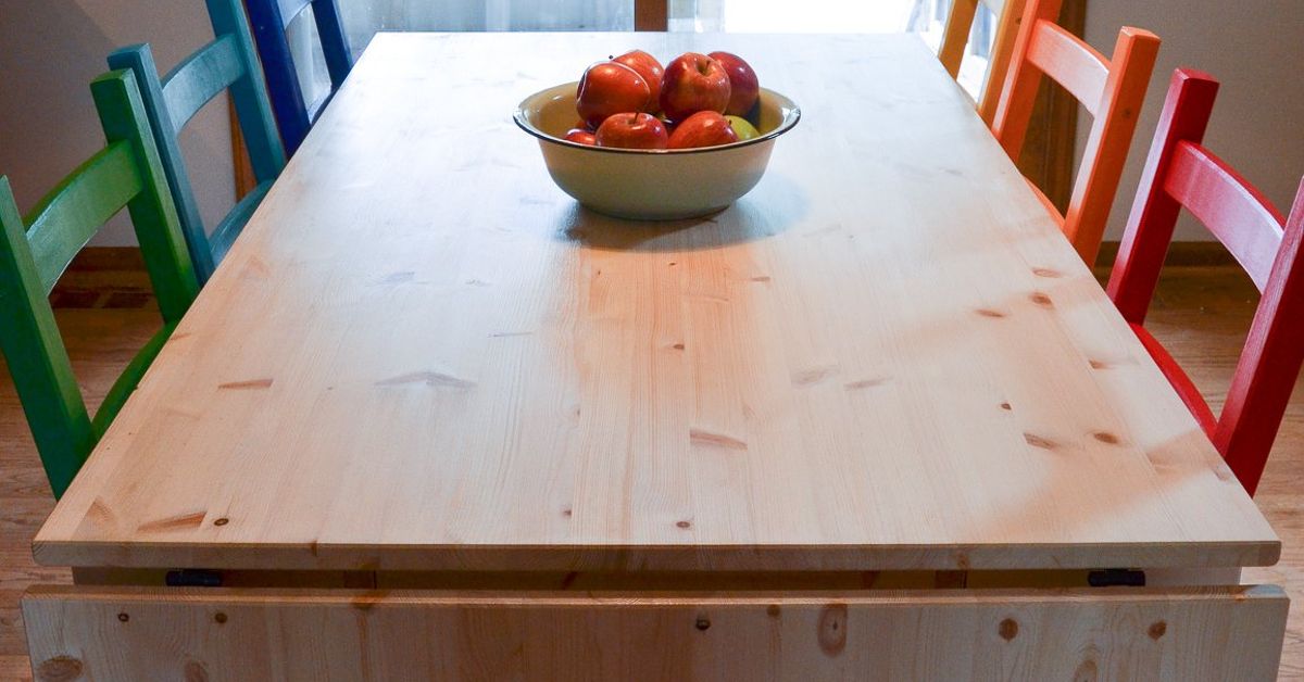 Rainbow Painted Kitchen Set