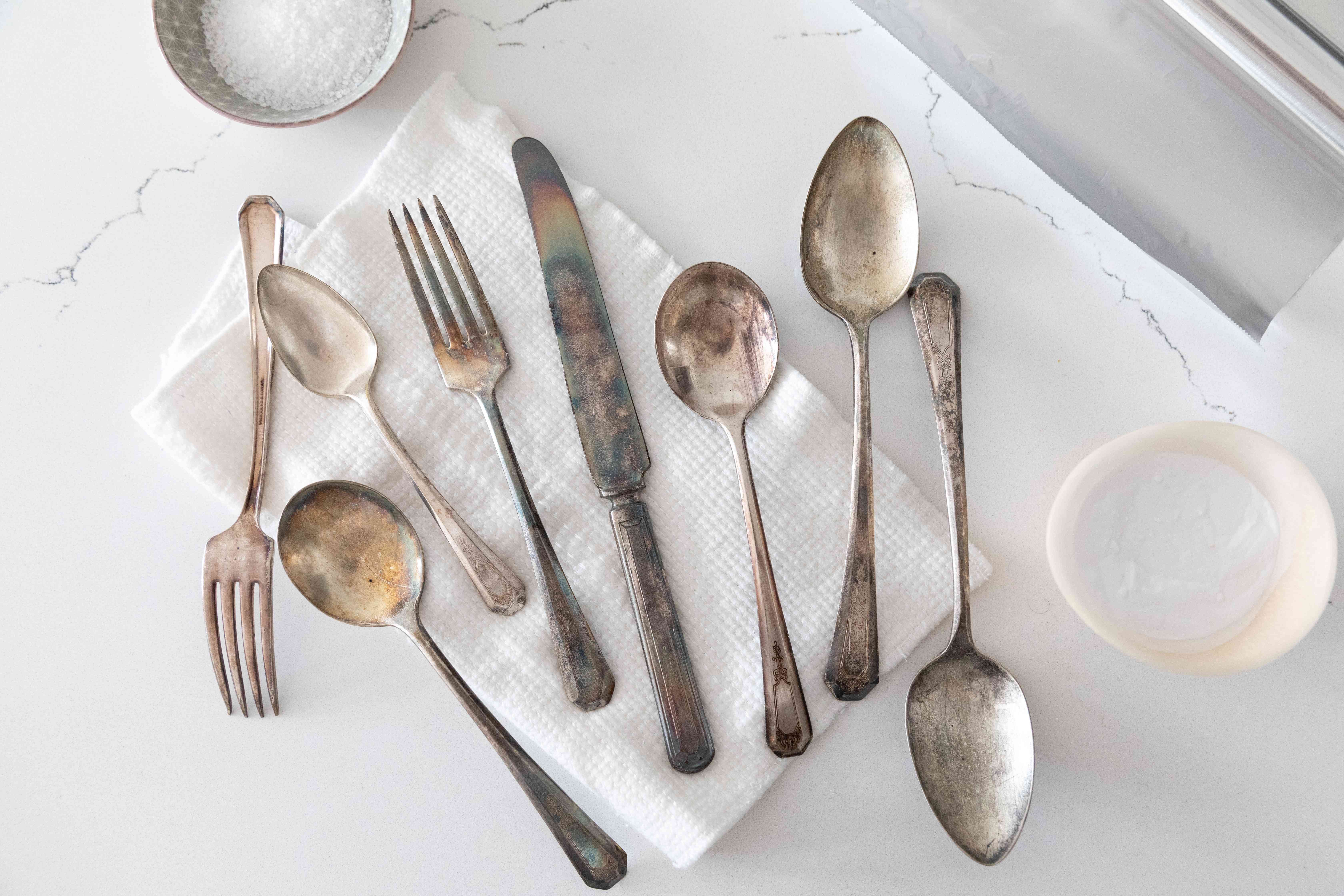 How to Clean Silver-Plated Items With Household Ingredients