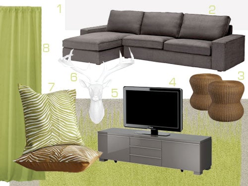 A Green & Gray Living Room