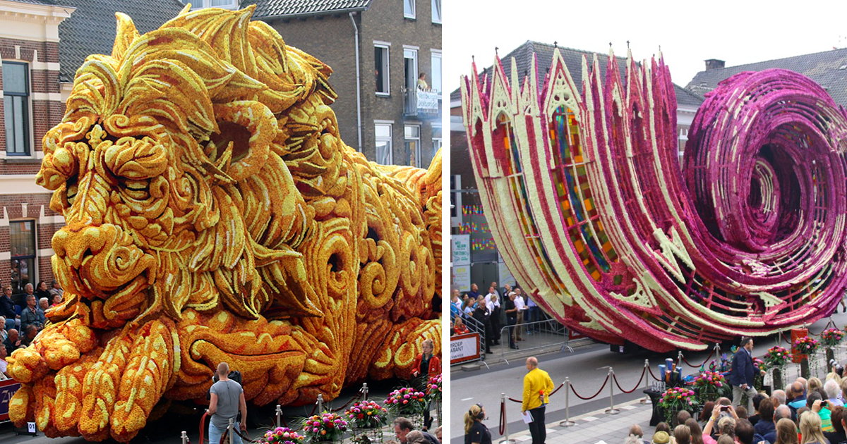 10 Flower Sculptures From A Flower Parade In The Netherlands