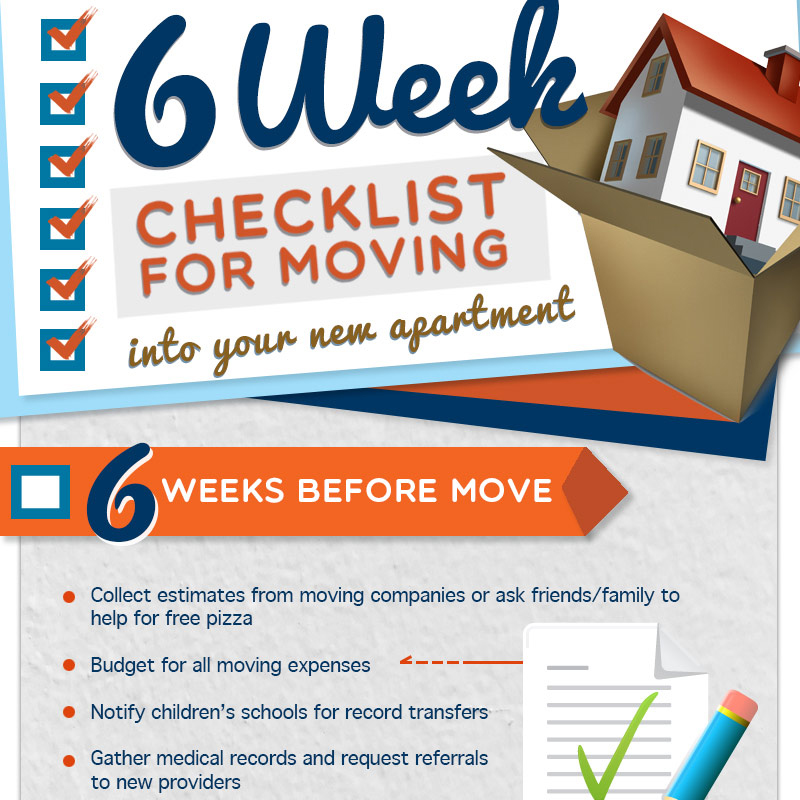6 Week Checklist for Moving